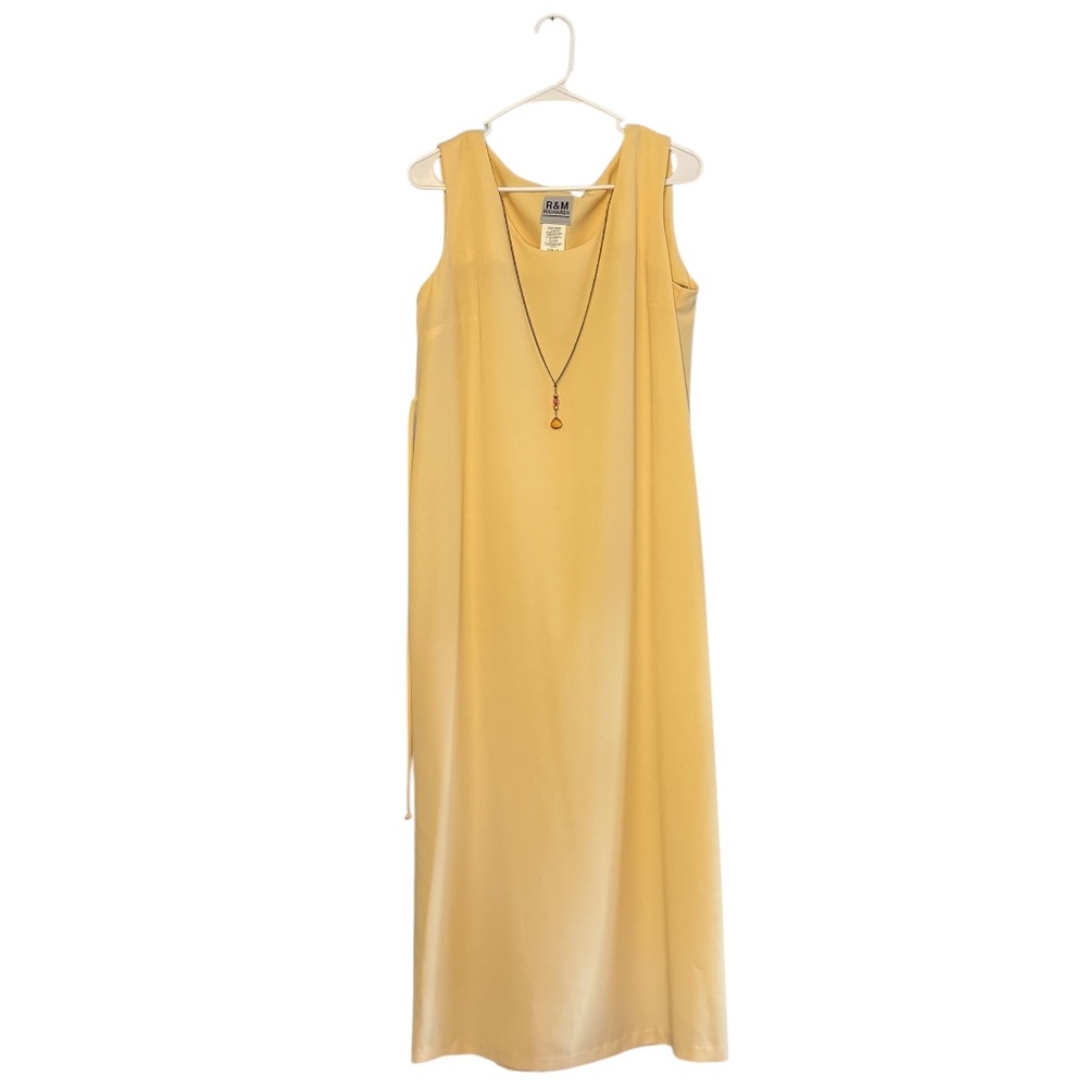 R&M Richards Yellow Dress with Necklace